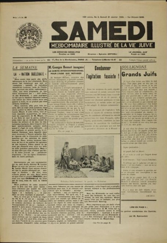 Samedi N°03 ( 21 janvier 1939 )